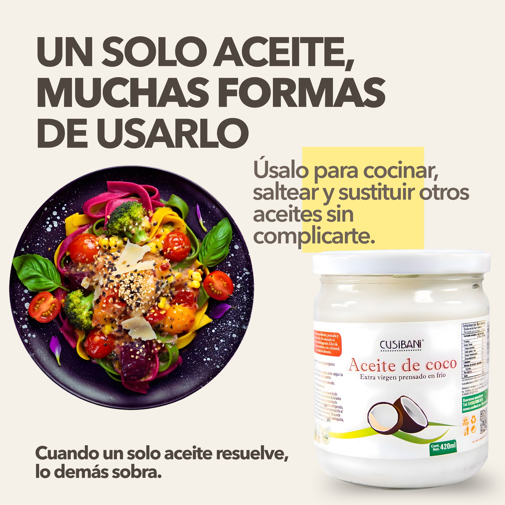 Aceite de Coco Cusibani 420ml
